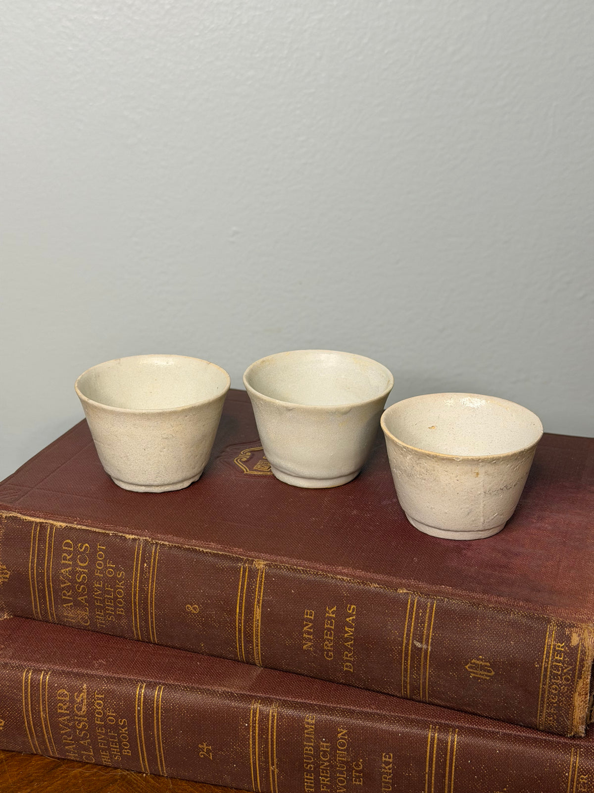 Antique Ceramic Teacups from a Singapore Shipwreck, Set of 3, 18th Century