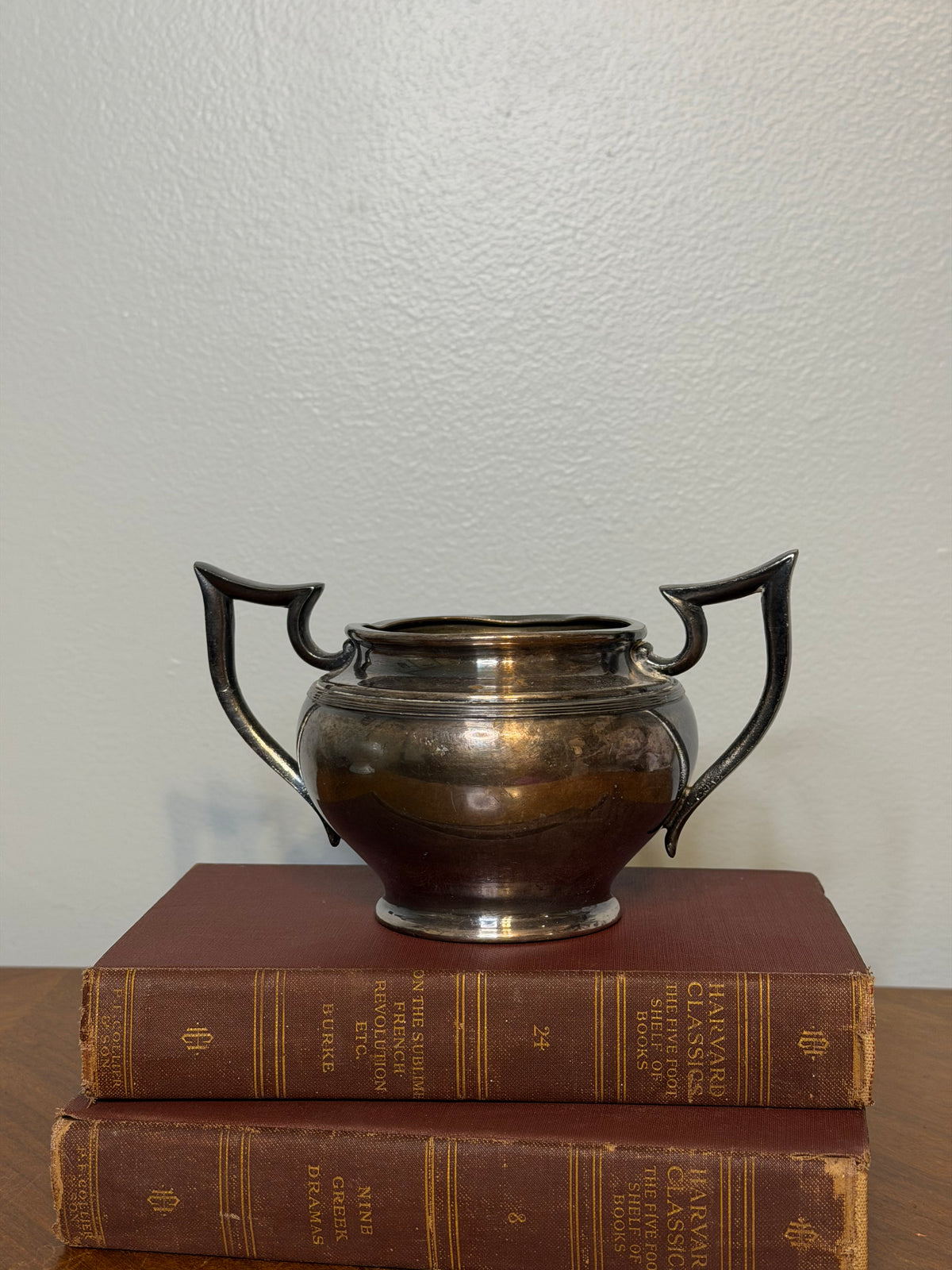 Silver-Plated Derby Trophy Cup with Ornate Handles