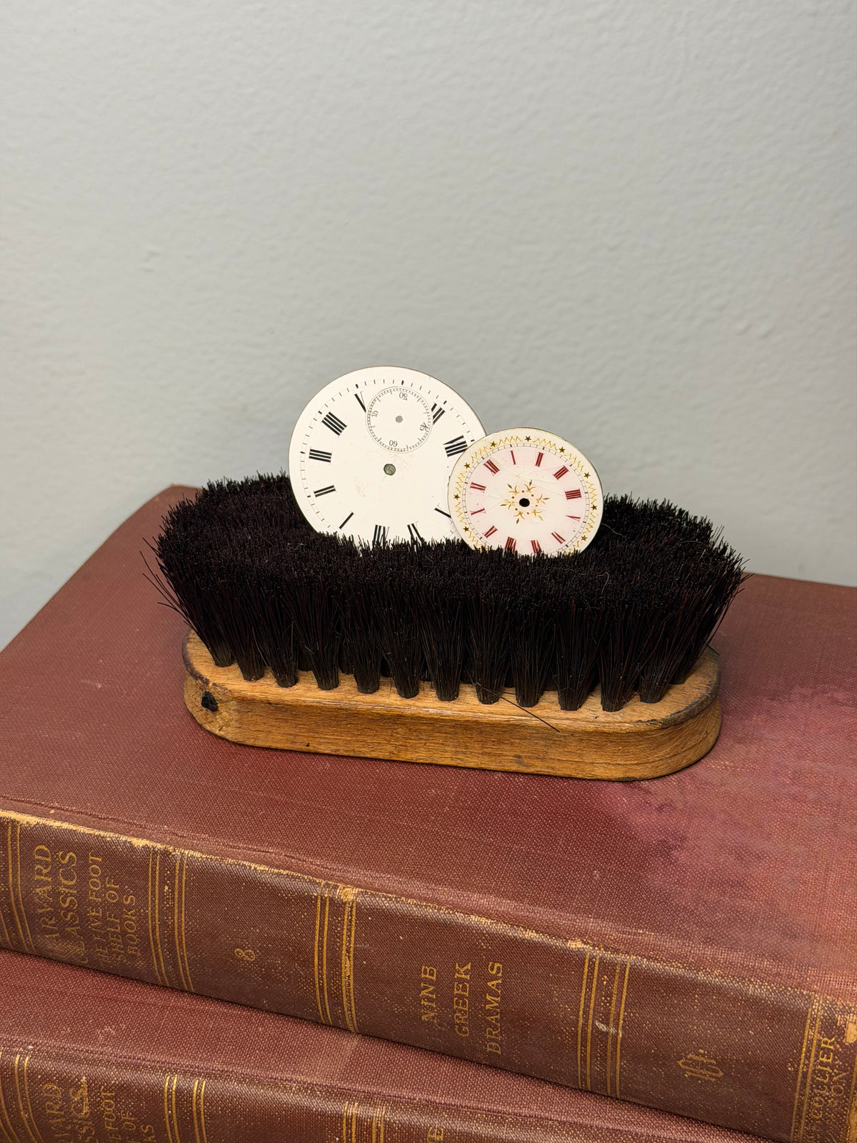 Antique Ceramic Clock Faces Set of 2