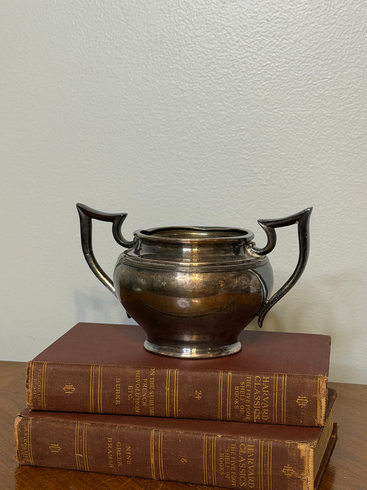 Silver-Plated Derby Trophy Cup with Ornate Handles