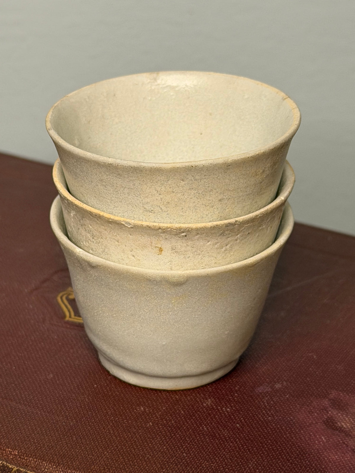 Antique Ceramic Teacups from a Singapore Shipwreck, Set of 3, 18th Century