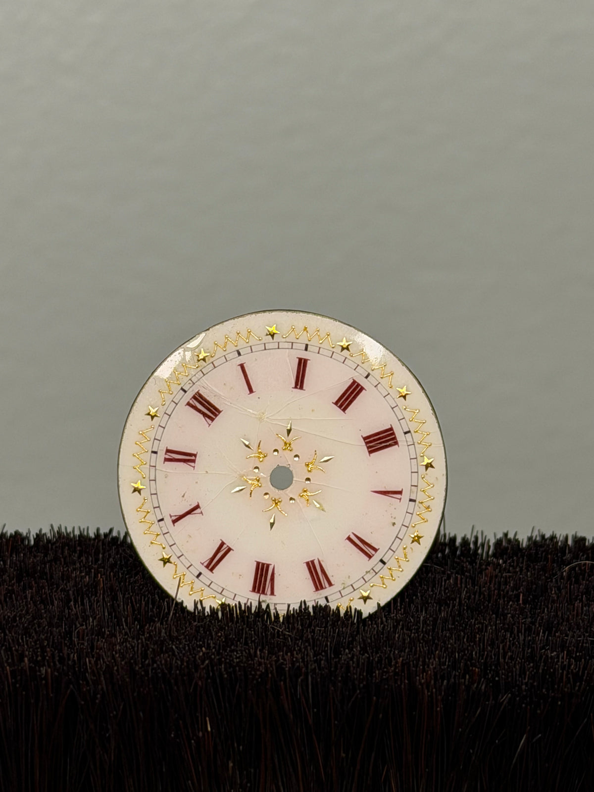 Antique Ceramic Clock Faces Set of 2