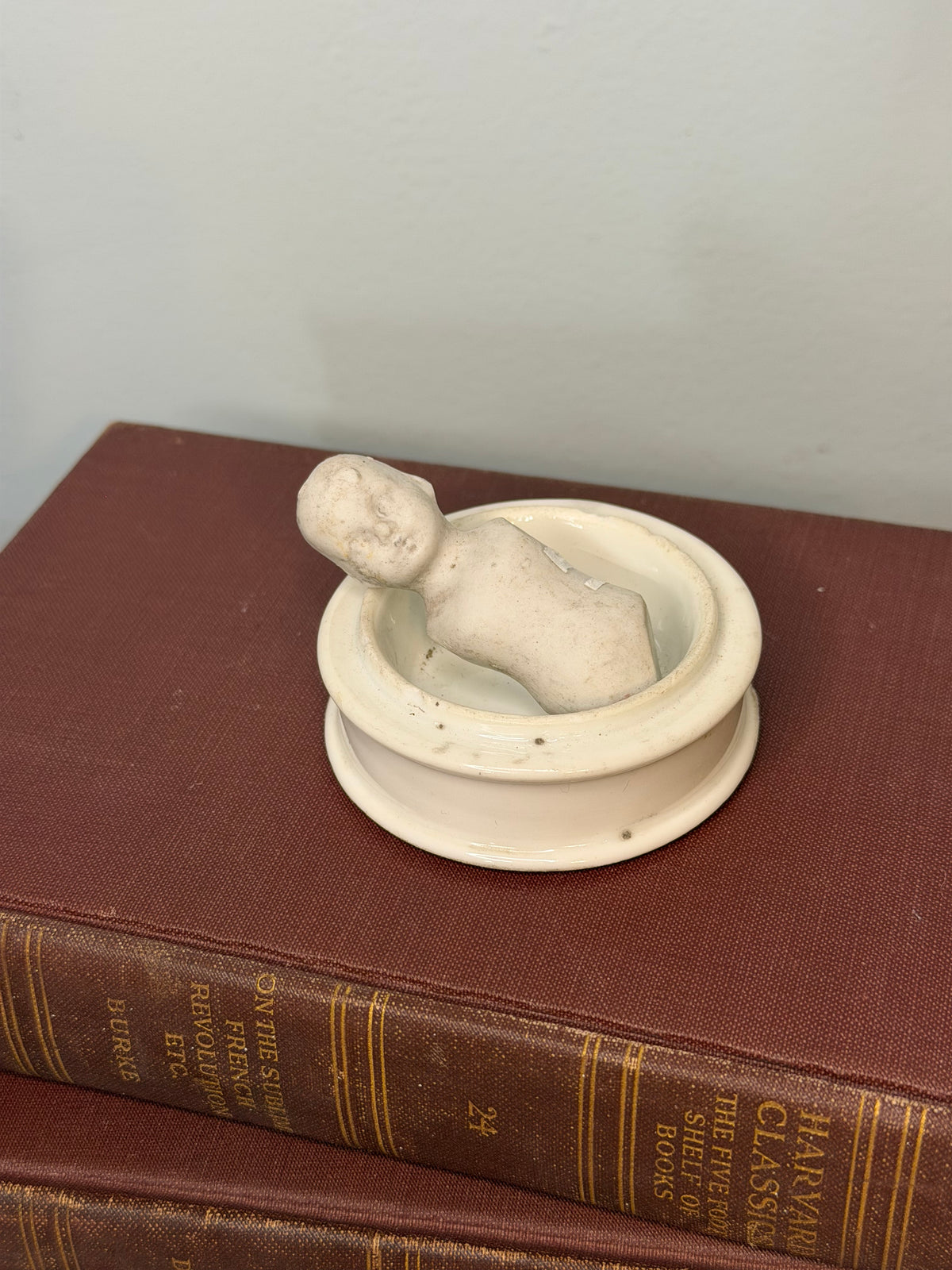Antique Bisque Porcelain Doll Shoulder Head & Torso Body