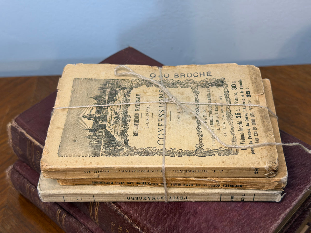 Antique French Book Bundle – 19th-Century French Literature, Religion & Philosophy