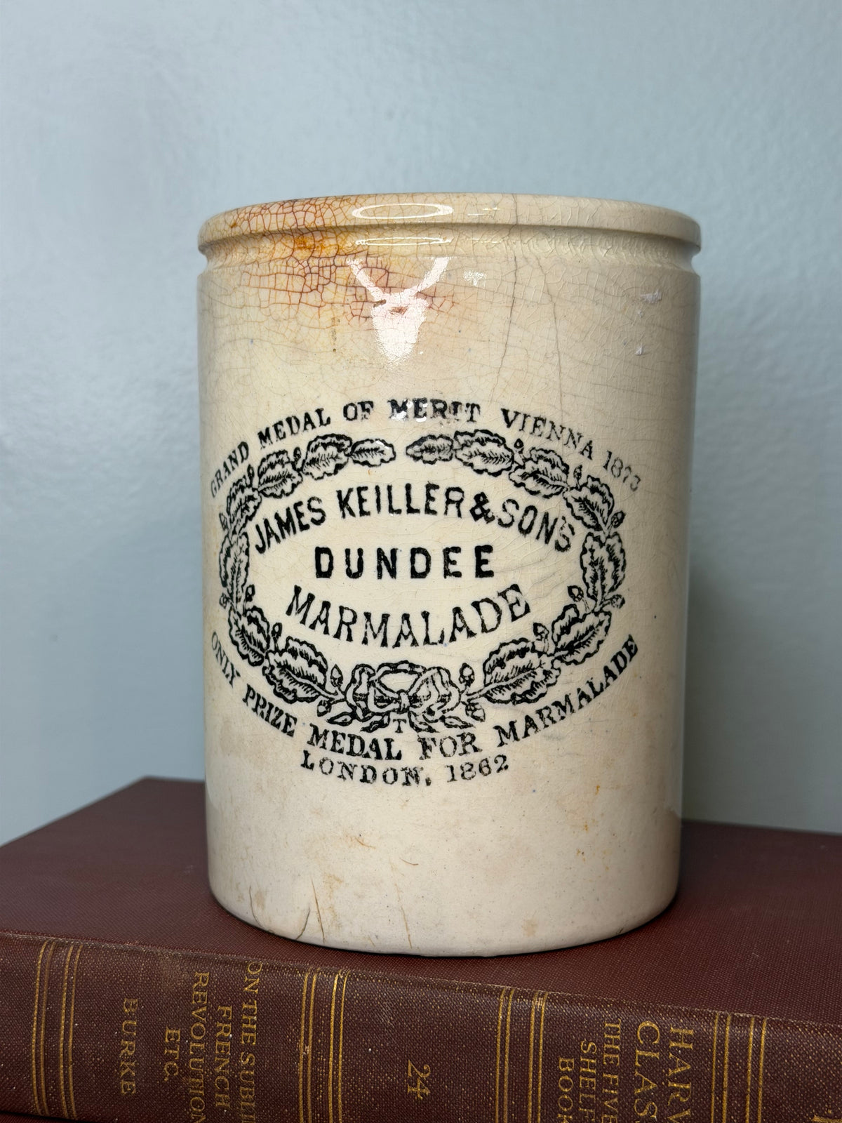 Antique James Keiller & Sons Dundee Marmalade Stoneware Crock