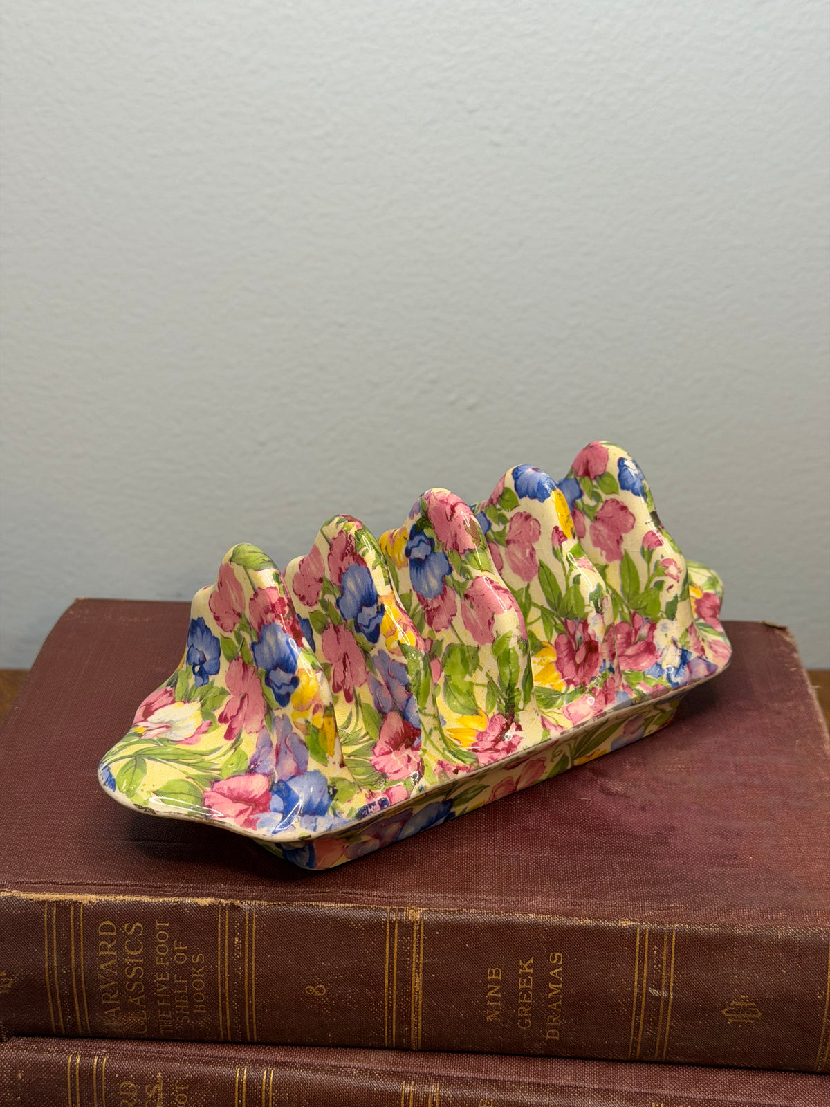 Vintage Grimwades Royal Winton Sweet Pea Chintz Toast Rack, England