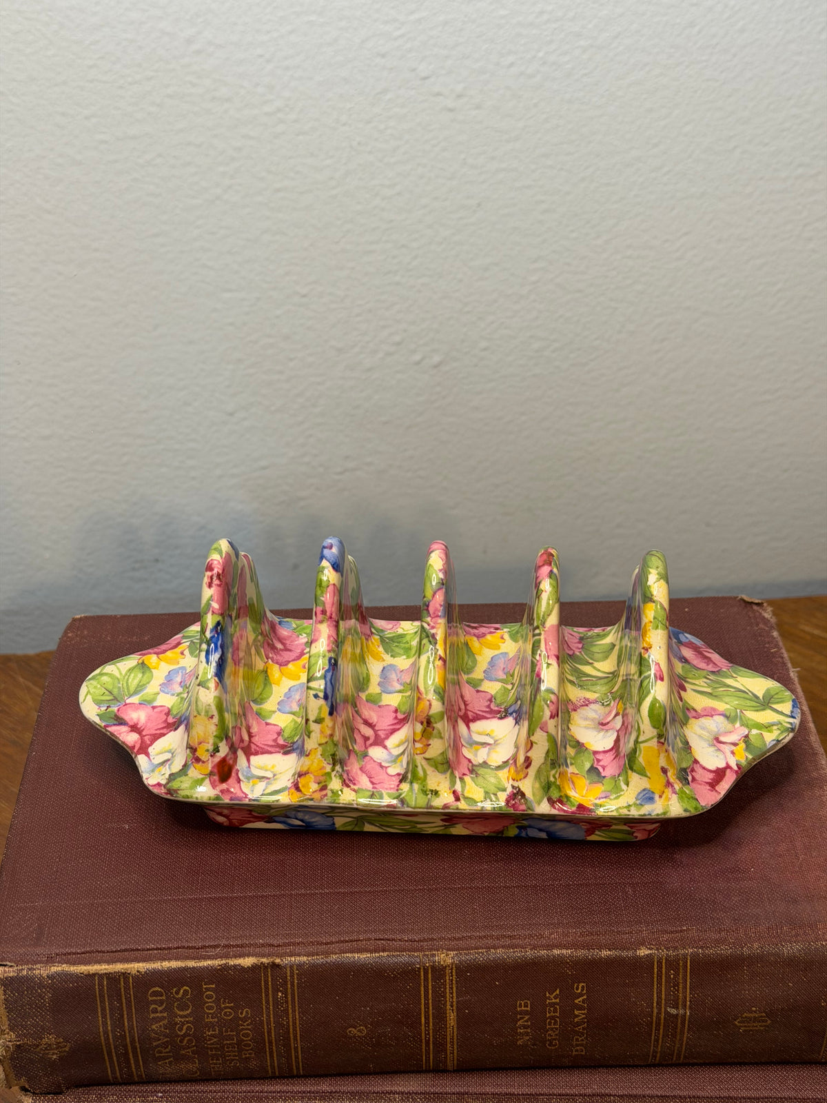 Vintage Grimwades Royal Winton Sweet Pea Chintz Toast Rack, England