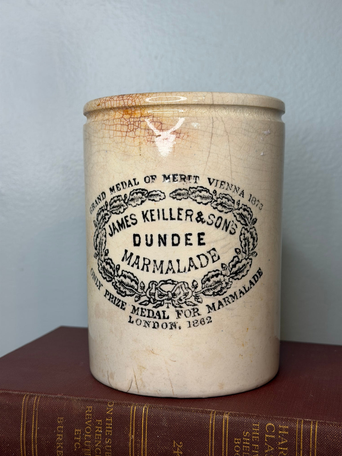 Antique James Keiller & Sons Dundee Marmalade Stoneware Crock