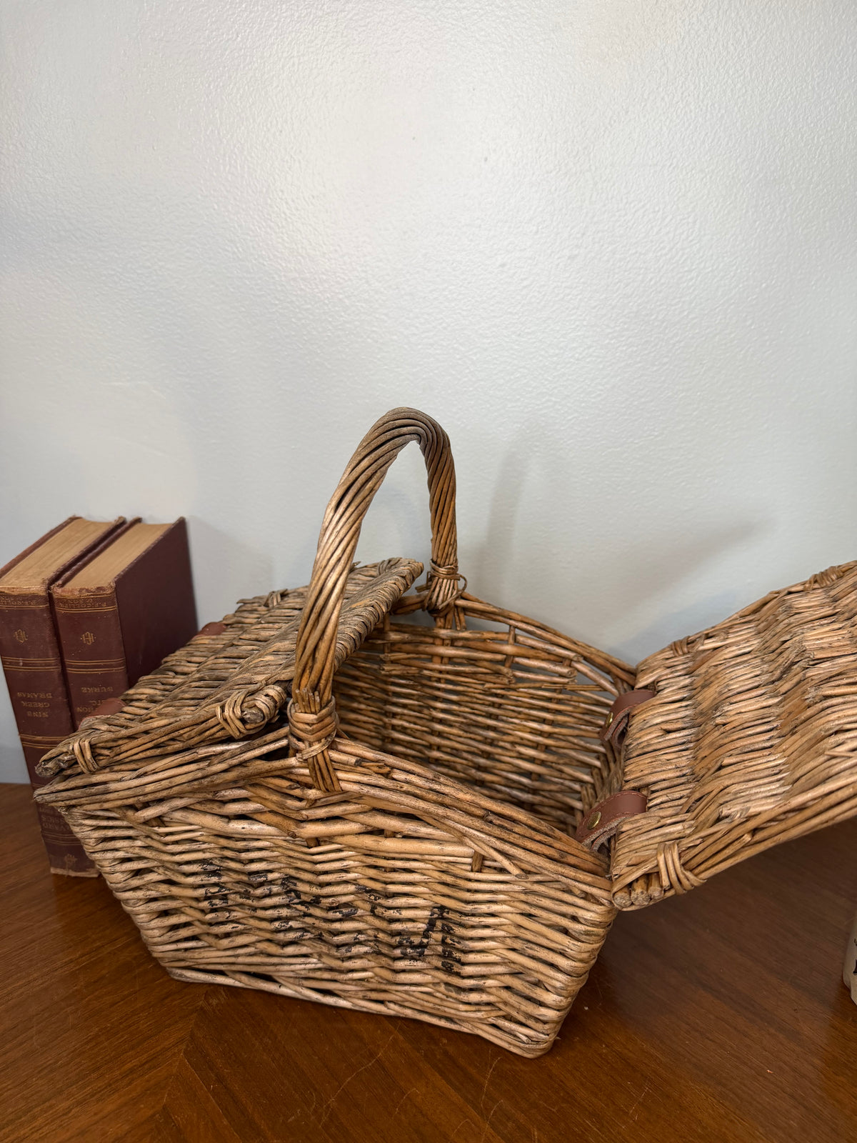 Vintage Fortnum & Mason Wicker Picnic Hamper Basket