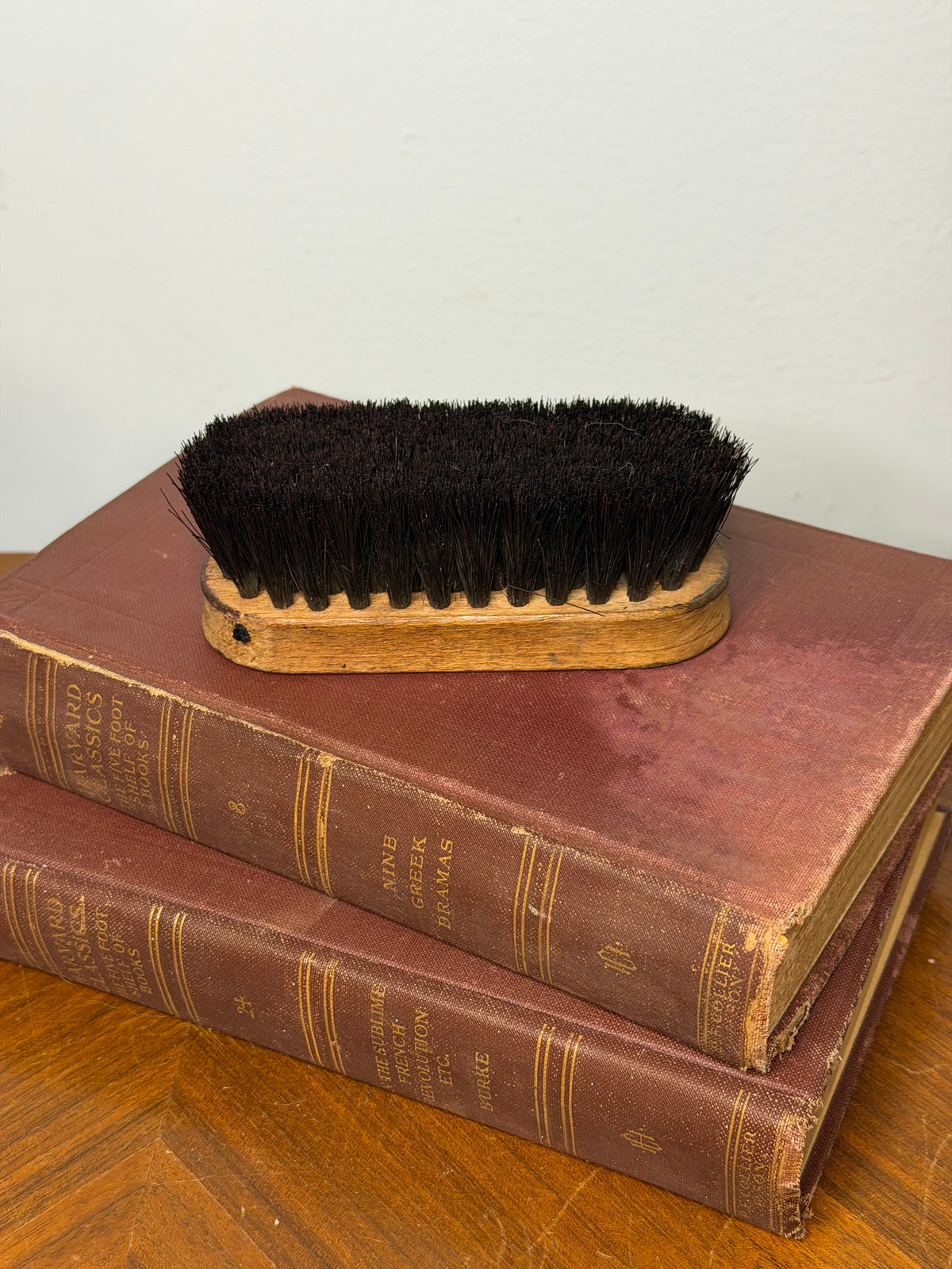 Vintage 1951 Wooden Brush with All-Hair Bristles, Mid-Century Utility Brush