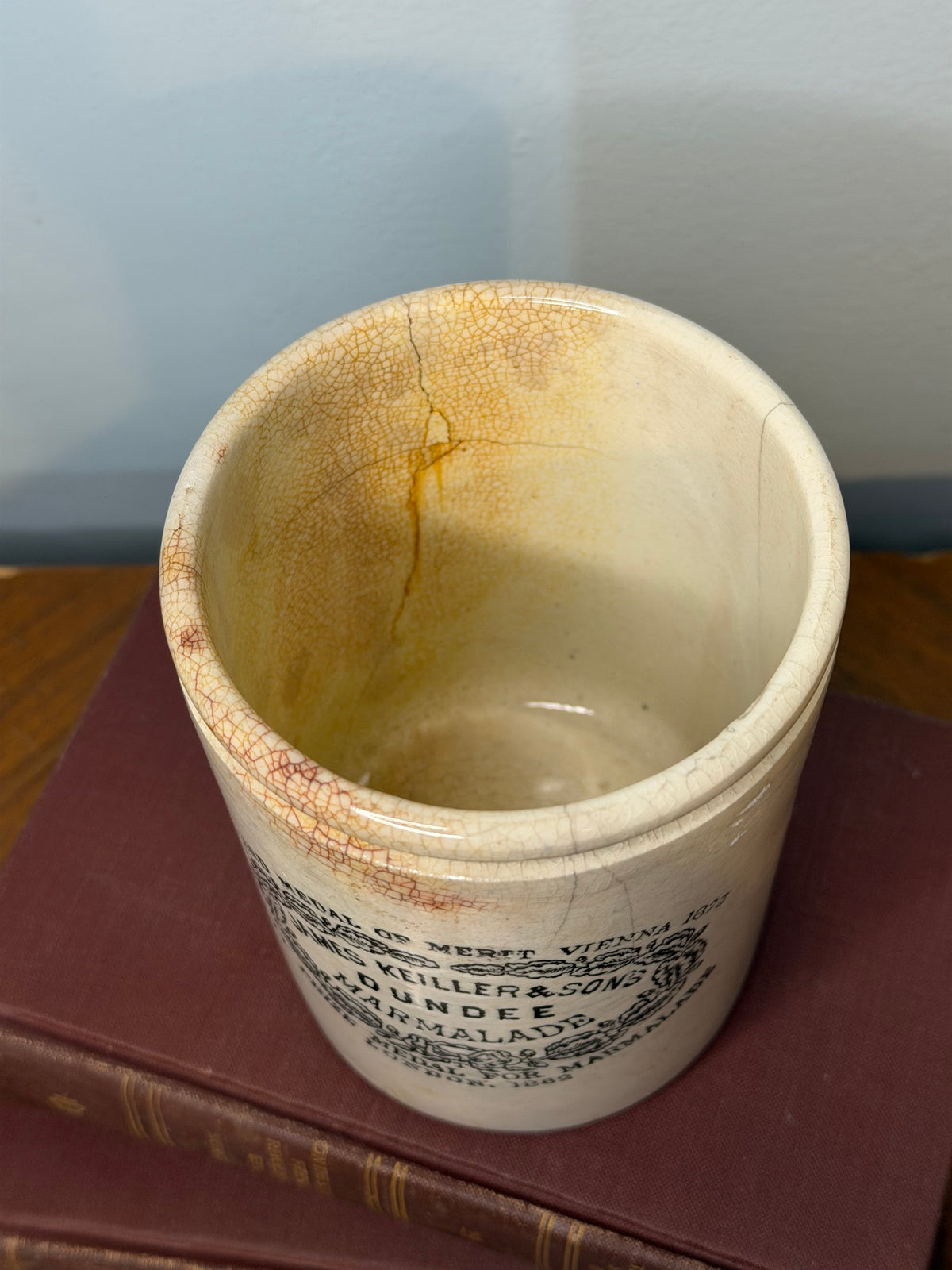 Antique James Keiller & Sons Dundee Marmalade Stoneware Crock
